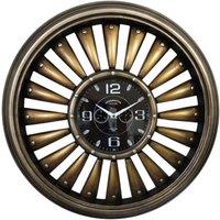 Minster Round Wall Clock - L9 x W63 x H63 cm in Brown