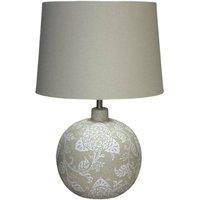 Minster 59 x 40 cm Lamp & Shade - Ceramic - L33 x W40 x H59 cm in Grey