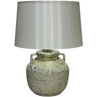 Minster 63 x 46 cm Lamp & Shade - Ceramic - L46 x W40 x H63 cm in Silver