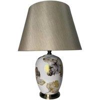 Minster 61 x 40 cm Lamp & Shade - Ceramic - L25 x W40 x H61 cm in Brown