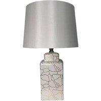 Minster 59 x 36 cm Lamp & Shade - Ceramic - L30 x W36 x H59 cm in Silver