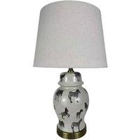 Minster Lamp & Shade - Ceramic - L18 x W18 x H40 cm in Grey