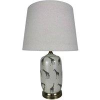 Minster Lamp & Shade - Ceramic - L14 x W14 x H41 cm in Grey