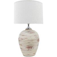Minster Shade Table Lamp - L27 x W27 x H61 cm in White