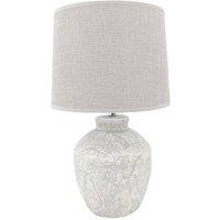 Minster Shade Table Lamp - L20 x W20 x H51 cm in Beige
