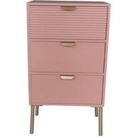 Minster 3 Drawers Chest of Drawers - Wood - L30 x W40 x H75 cm - Pink