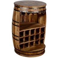 Minster Wine Rack - L60 x W60 x H90 cm in Brown
