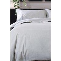 The Lyndon Company Gingham Duvet Cover Set - Soft & Breathable Cotton with Double Piped Edges in Green | Size: Single