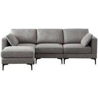 Lemon Pavilion MM ANEK 3 Seater Sofa with Ottoman - L235 x W80 x H81 cm - Dark Grey