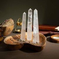 Serenityy Gemstone Six-Face Obelisk Point approx 17cm - Rock Crystal in Clear