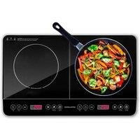 Andrew James Double Induction Hob in Black