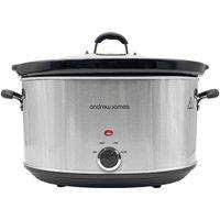 Andrew James 8L Premium Slow Cooker in Silver