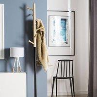 Wyld and Coco Coat Stand - Pine and Black Steel Freestanding Jacket Rack