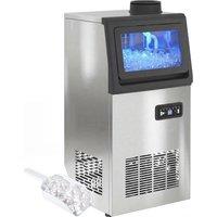 HOMCOM 45kg/24H Commercial Ice Maker Machine with Auto Self-Cleaning in Silver