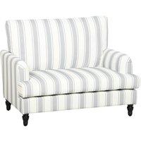 HOMCOM Velvet Single Sofa Armchair with Stripes, Grey