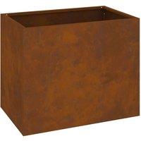 Berkfield Home Garden Planter Brown 50 x 32 x 40 cm Weathered steel