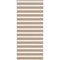 Berkfield Home Zebra Blind Sand Brown 100x230 cm Fabric Width 95.9 cm Polyester in Light Brown