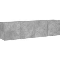 Berkfield Home TV Cabinets Wall-mounted 2 pcs Concrete Grey 80x30x41 cm | Size: 80 x 30 x 41 cm
