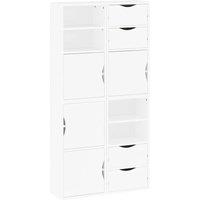 Berkfield Home Side Cabinets 4 pcs ODDA White 40x24x79 cm Solid Wood Pine | Size: 40 x 24 x 79 cm