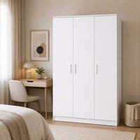 KDMD VENICE 3 Door White 120cm Wide Wardrobe