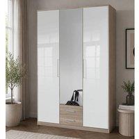 KDMD Gamma Oak & White 3 Door 135cm Wardrobe in Brown