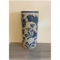 KDMD Umbrella Stand Vintage Blue & White Magnolia Design