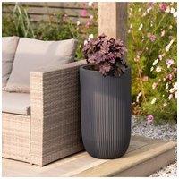 KDMD Graphite Tall Round Planter 62cm in Grey