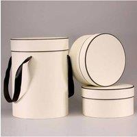KDMD Cream Round Hat Boxes Set of 3 - Box
