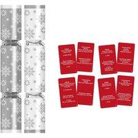 KDMD Box of 50 Snowflake Catering Crackers 10 Inch in Grey