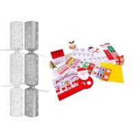 KDMD Box of 50 Snowflake Catering Crackers 10 Inch in Grey