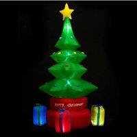 KDMD Inflatable 2.4m Tree 12 LEDS in White