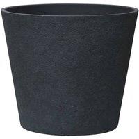 KDMD Charcoal Black Aged Effect Plastic Planter 50cm