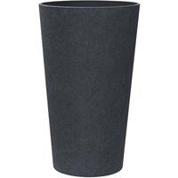 KDMD Charcoal Black Aged Effect Tall Plastic Planter 62cm