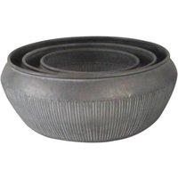 KDMD Grey Creation Legacy Zinc Bowl Planters Set of 3