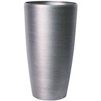KDMD Brushed Steel Metallic Look Tall Planter 75.5cm in Silver