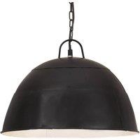 Berkfield Home Industrial Vintage Hanging Lamp 25 W Black Round 41 cm E27