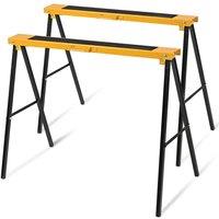 Costway Twin Pack Folding Saw Horse Heavy Duty Sawhorses Compact Power Tools Workhorse