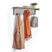 Kelvenix Wooden Wall-Mounted Coat Rack in Grey