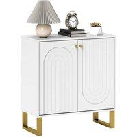 PAWNORA Sideboard with Adjustable Shelves & 2 Doors in White