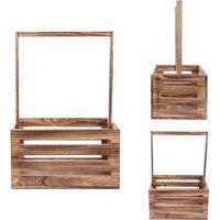 PAWNORA Wooden Shower Basket brown