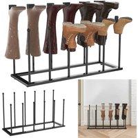 PAWNORA Boot Rack Organizer Holds 6 Pairs | Black Metal Shoe Storage | Size: 100 cm x 15 cm