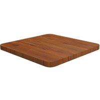 Berkfield Home Square Table Top Dark Brown 40x40x2.5cm Treated Solid Wood Oak | Size: 40x40x2.5 cm