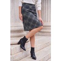 Roman Women's Bias Check Pull On Skirt in Green | Size: 16