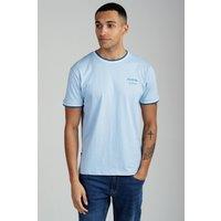 Firetrap Men's Regular Fit Cotton Crew T-Shirt in Light Blue | Size: Large