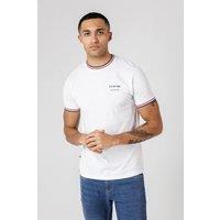 Firetrap Men's Regular Fit Cotton Crew T-Shirt in White | Size: XL