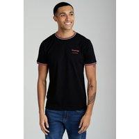 Firetrap Men's Regular Fit Cotton Crew T-Shirt in Black | Size: XL