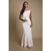 Coast Women's Honoured Petite Sleeveless Cowl Back Maxi Bridesmaid Dress in Blush | Size: 4
