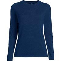Lands' End Women's Crew Neck Cashmere Jumper in Navy | Size: 20