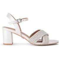 Carvela Women's 'Divine Block' Fabric Heels in White | Size: 6