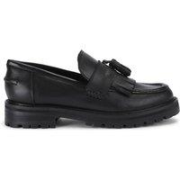 STEVE MADDEN Women's 'Minka Black Leather' Leather Flats | Size: 5